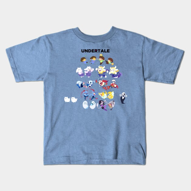 Undertale Tribute Kids T-Shirt by greyybubble